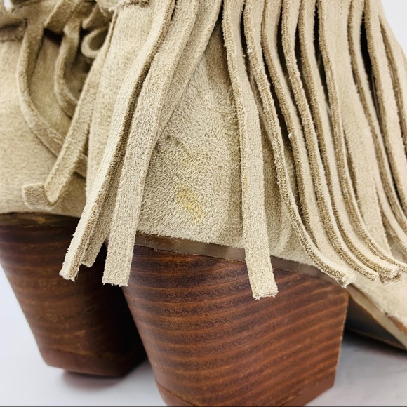 Free People Coconuts / Tan Fringed Booties - Picture 8 of 8